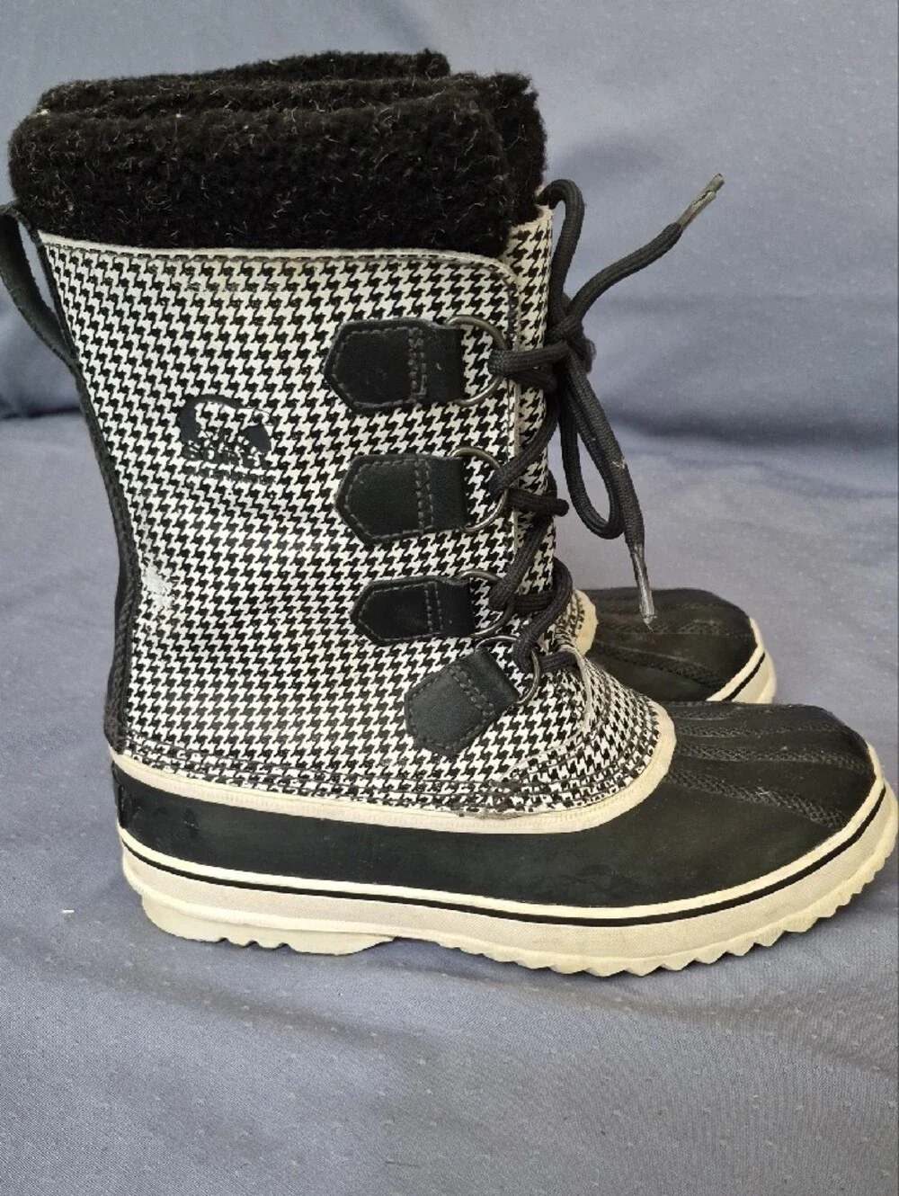Sorel PAC 1964 Women’s 6 Classic Houndstooth Waterproof Winter Boots Heavy Duty
